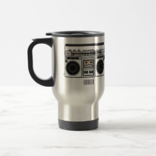Caneca Térmica Ilustração de desenho de rádio