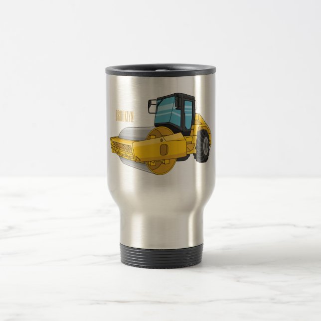 Caneca Térmica Ilustração de desenho em rolo de estrada (Centro)