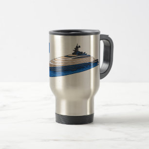 Caneca Térmica Ilustração de desenho em Yacht