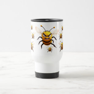 Caneca Térmica Ilustração de Equipe de Abelhas de Desenho Animado
