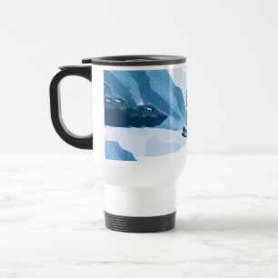 Caneca Térmica ilustração de esportes de inverno
