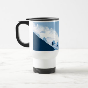Caneca Térmica ilustração de esportes de inverno