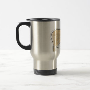 Caneca Térmica Ilustração de Gato em Aquarela Fofa