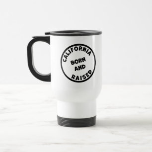 Caneca Térmica Ilustração de Nascido e Criado na Califórnia