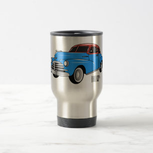Caneca Térmica Ilustração do desenho animado Classic car 1948
