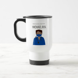 Caneca Térmica Ilustração personalizada de Enfermeiro Masculino O