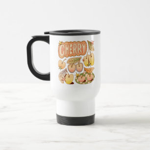 Caneca Térmica Ilustrações de Cereja/Cereja
