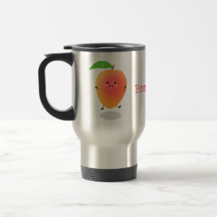 Caneca Térmica Imagem de desenho animado amarelo de manga feliz e