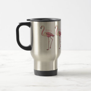 Caneca Térmica Imagem de desenho animado de pássaro Flamingo