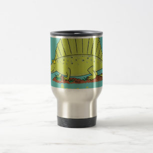 Caneca Térmica Imagem de desenho animado verde-claro