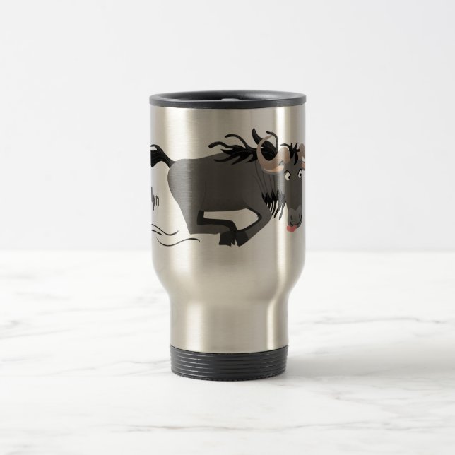 Caneca Térmica Imagem de desenhos animados de geleia engraçada (Centro)