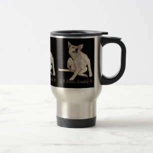 Caneca Térmica imagem divertida de um cão coçando com o slogan
