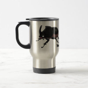 Caneca Térmica Imagem do desenho animado do besouro da rinoceront