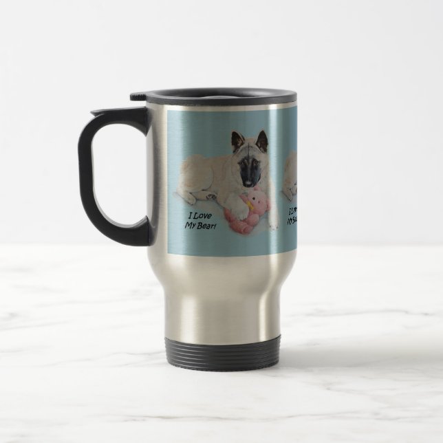 Caneca Térmica imagem original de um cão muito bonito (Esquerda)