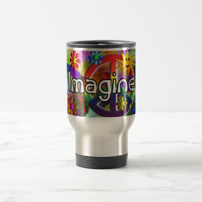 Caneca Térmica "Imagine" presentes dos anos 70 de Psychadelic (Centro)