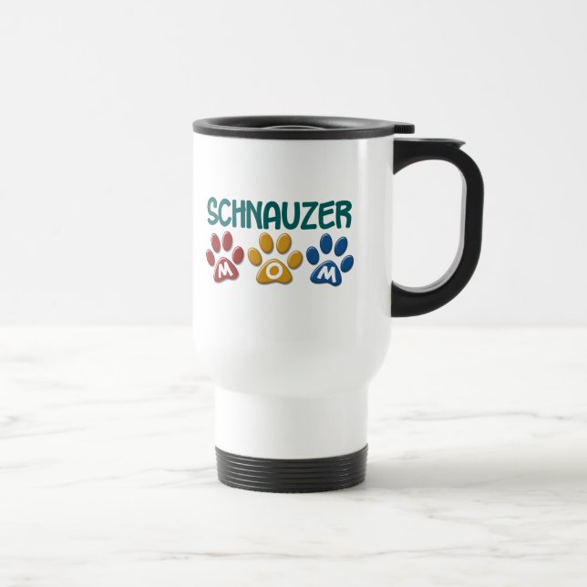 Caneca Térmica Impressão 1 da pata da mamã do SCHNAUZER (Direita)
