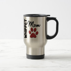 Caneca Térmica Impressão 2 da pata da mamã de Whippet