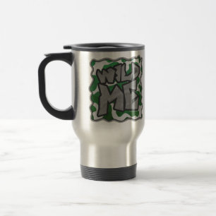 Caneca Térmica Impressão Branco e Verde-Vaca