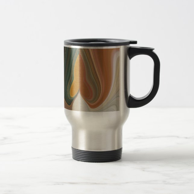 Caneca Térmica Impressão de Abstrato de Arte Retroativa (Direita)