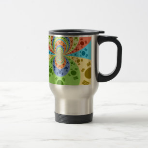 Caneca Térmica Impressão de Arte Abstrata Inspirada na Bandeira S