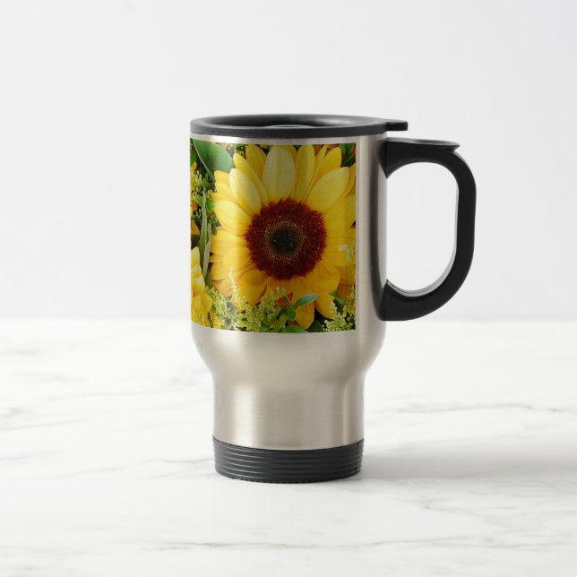 Caneca Térmica Impressão de girassóis (Direita)