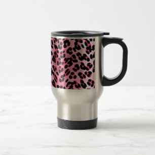 Caneca Térmica Impressão de Guepardo Rosa RAB Rockabilly