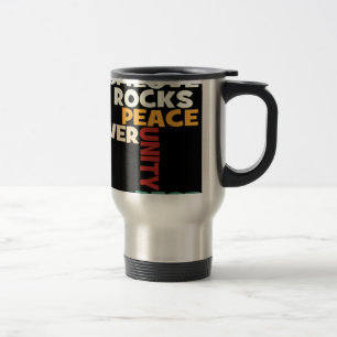 Caneca Térmica impressão do Love Rocks Peace Art de 2014