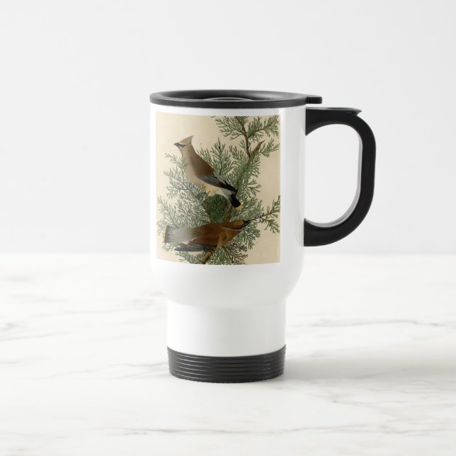 Caneca Térmica Impressão do Pássaro Cincão-de-crista de John Jame (Direita)