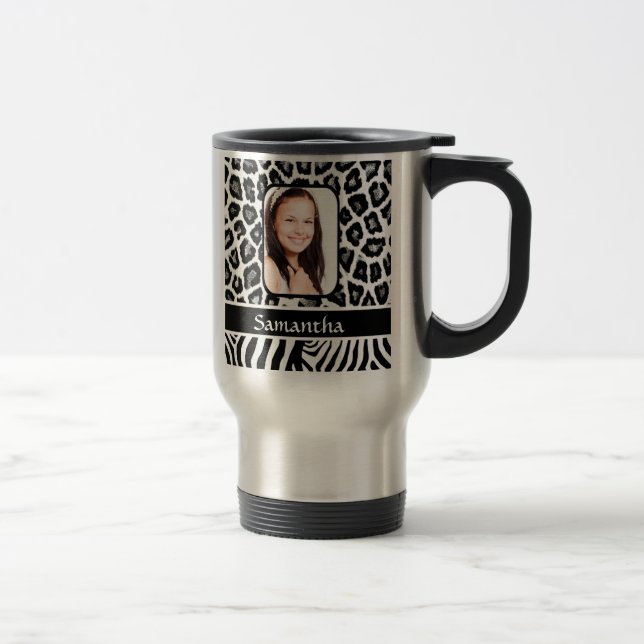 Caneca Térmica Impressão em branco e preto (Direita)