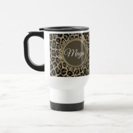 Caneca Térmica Impressão Leopardo Exótica Personalizada