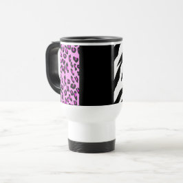 Caneca Térmica Impressão Leopardo, Impressão Zebra, Impressão Ani