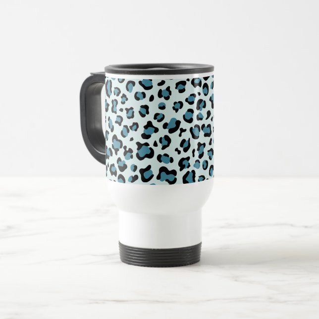 Caneca Térmica Impressão Leopardo, Manchas Leopardo, Leopardo Azu (Frente Esquerda)
