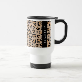 Caneca Térmica Impressão Leopardo, Manchas, Leopardo Marrom, Seu