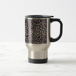 Caneca Térmica impressão-leopardo rosa