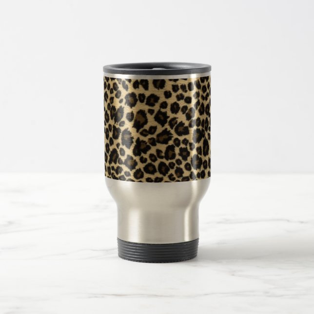 Caneca Térmica Impressão na moda do leopardo do safari (Centro)