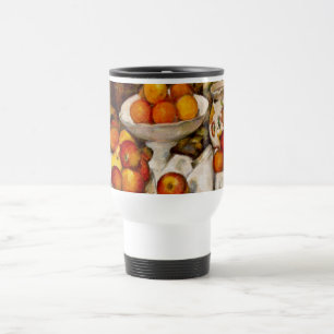 Caneca Térmica Impressionismo de Impressão de Maçãs e Laranjas de