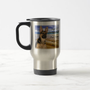 Caneca Térmica Impressões da pata do german shepherd