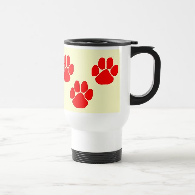 Caneca Térmica Impressões de pata (Direita)