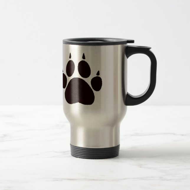 Caneca Térmica Impressões de pata de gato (Direita)
