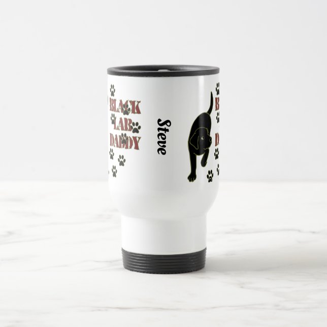 Caneca Térmica Impressões personalizadas de Pai Labrador preto (Centro)