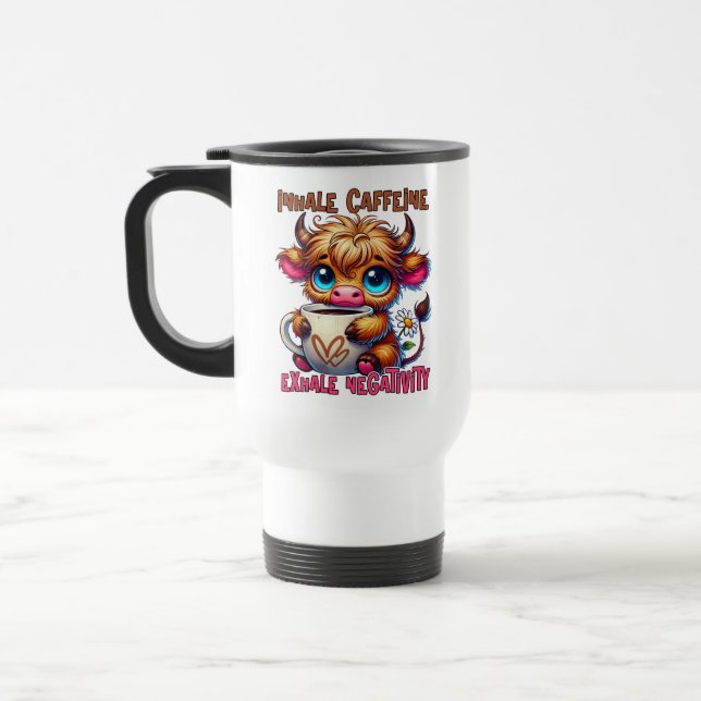 Caneca Térmica Inalar Cafeína Exalar Negatividade  (Esquerda)