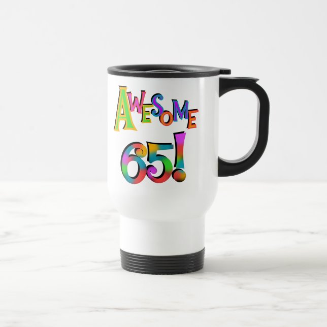 Caneca Térmica Incrível 65 Camisetas de aniversário e presentes (Direita)