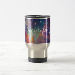 Caneca Térmica Incrível nebulosa Orion brilhando estrelas "Bonita