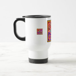 Caneca Térmica Indígenas Huichol - Cores Brilhantes