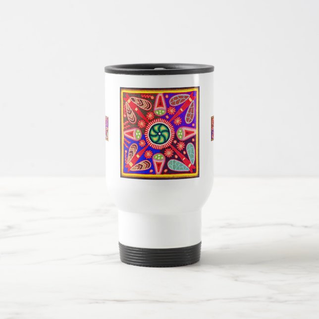 Caneca Térmica Indígenas Huichol - Cores Brilhantes (Centro)