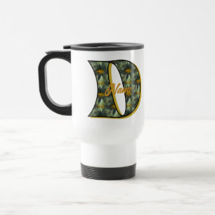 Caneca Térmica Inicial D Monograma de Margarida Personalizado