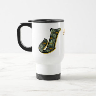 Caneca Térmica Inicial de Monograma Daisy J Personalizado