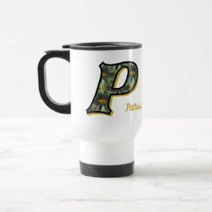 Caneca Térmica Inicial de Monograma de Margarida P Personalizado