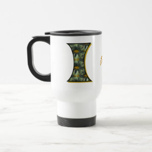 Caneca Térmica Inicial de Monograma de Margarida Personalizado I