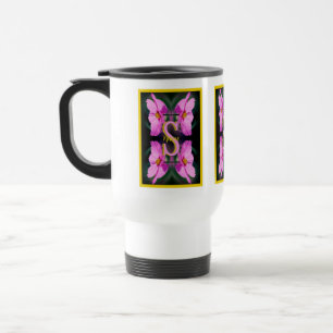 Caneca Térmica Inicial de Nome Monograma Personalizado Cosmos Ros